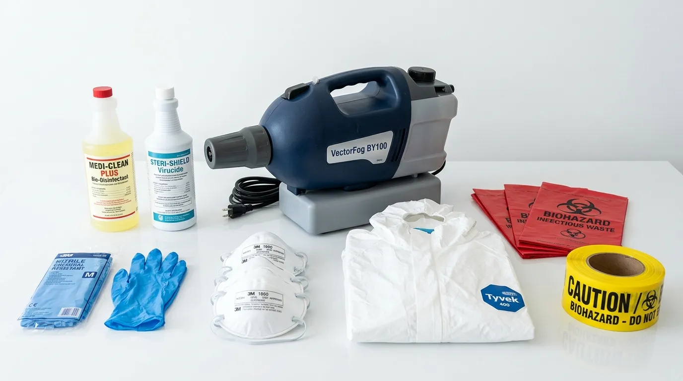 Professional biohazard remediation crew working in Mission Viejo