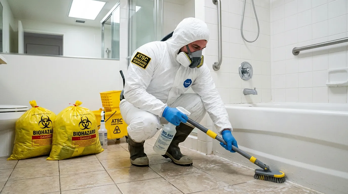 Decontamination equipment deployed for Blood Cleanup in Mission Viejo